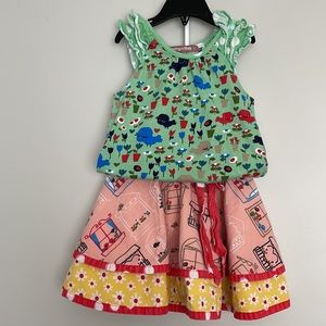 Jelly the Pug Belezza Claire Kids Skirt & Top Set Girls Sz 4